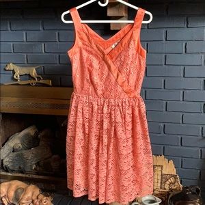 Vintage lace and satin dress